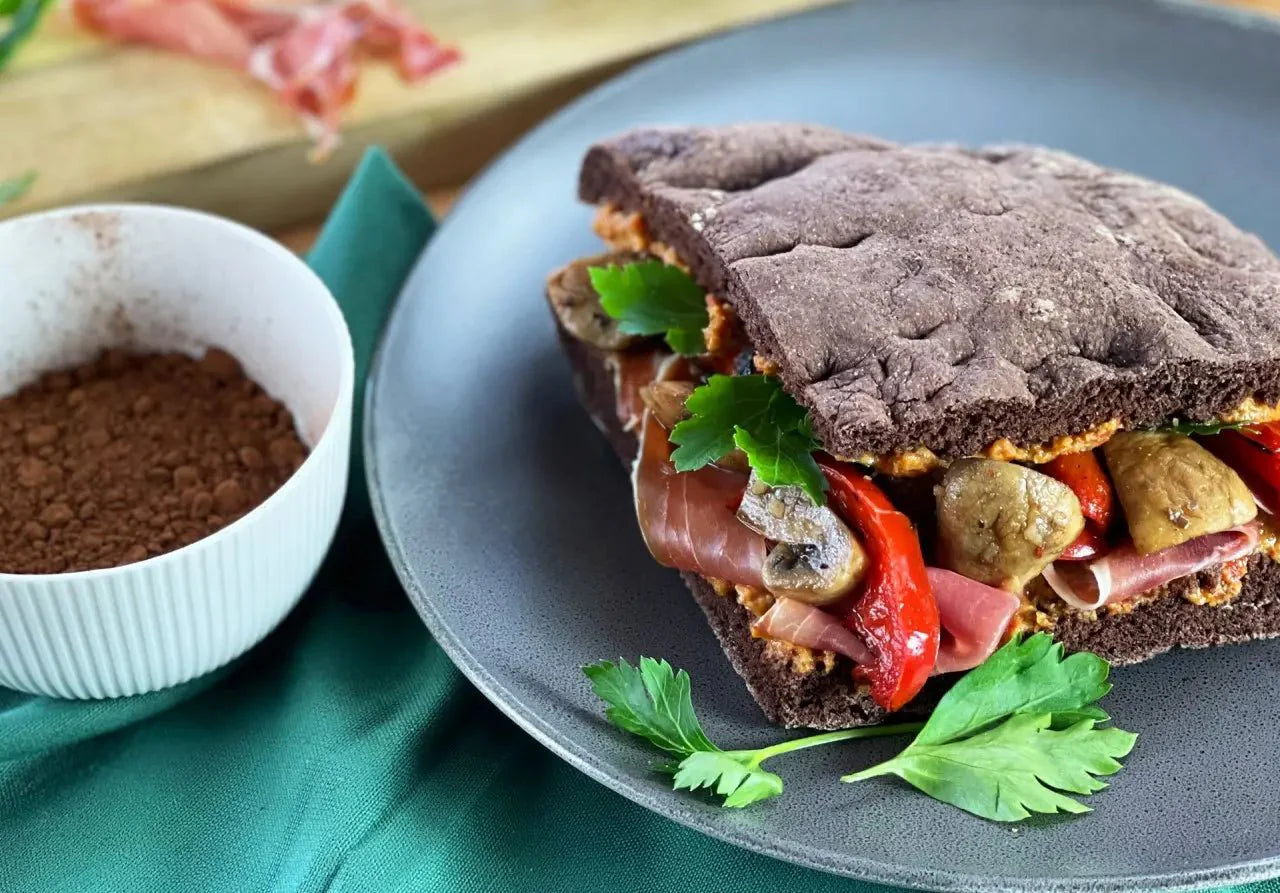 Gefüllte-Edelkakao-Focaccia Rausch