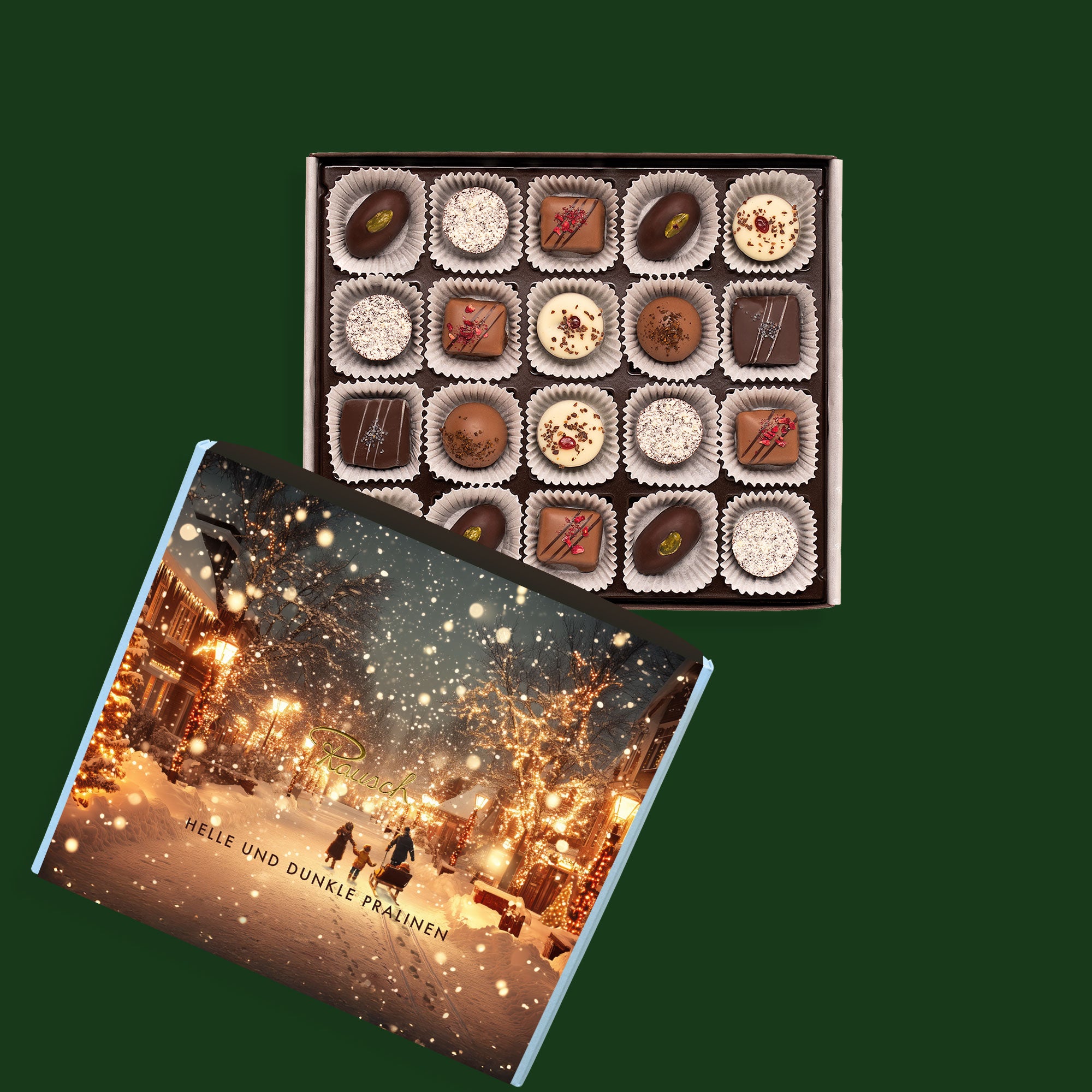 HELLE UND DUNKLE PRALINEN WEIHNACHTEN | 20 St. - Rausch
