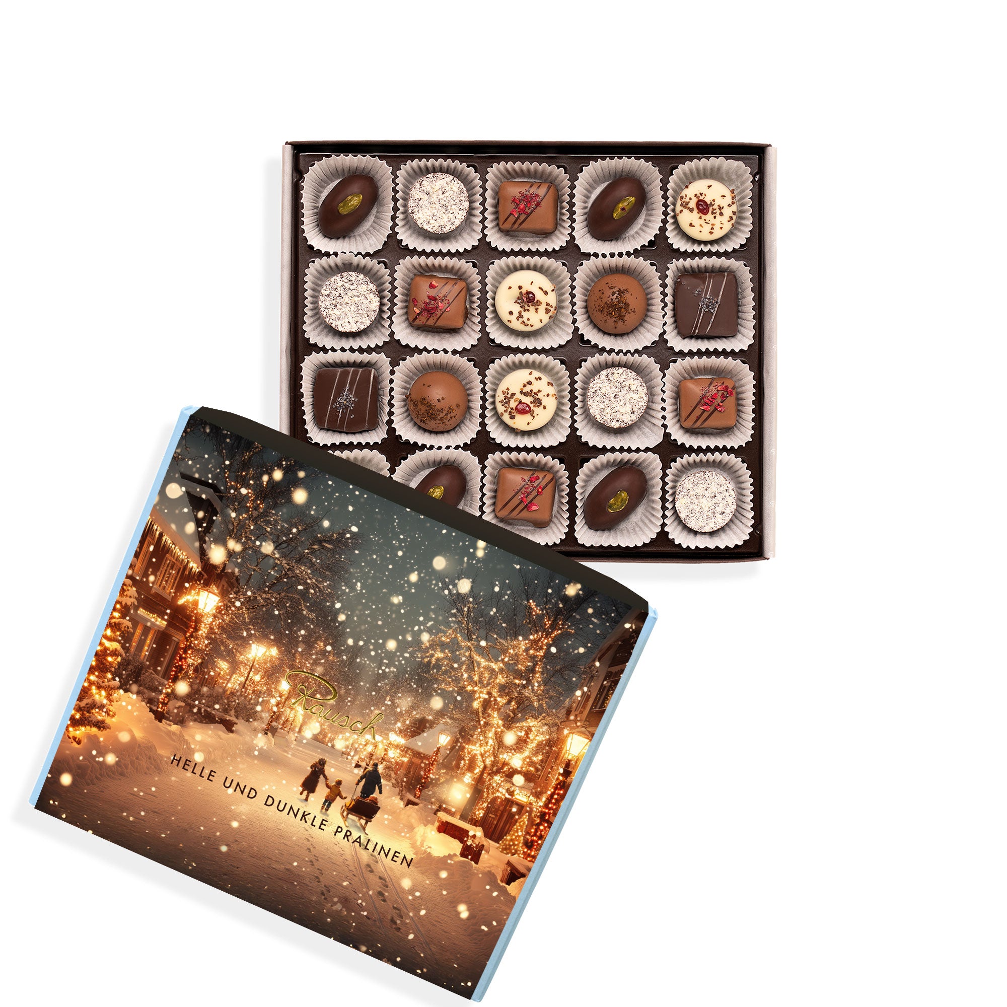 HELLE UND DUNKLE PRALINEN WEIHNACHTEN | 20 St. - Rausch