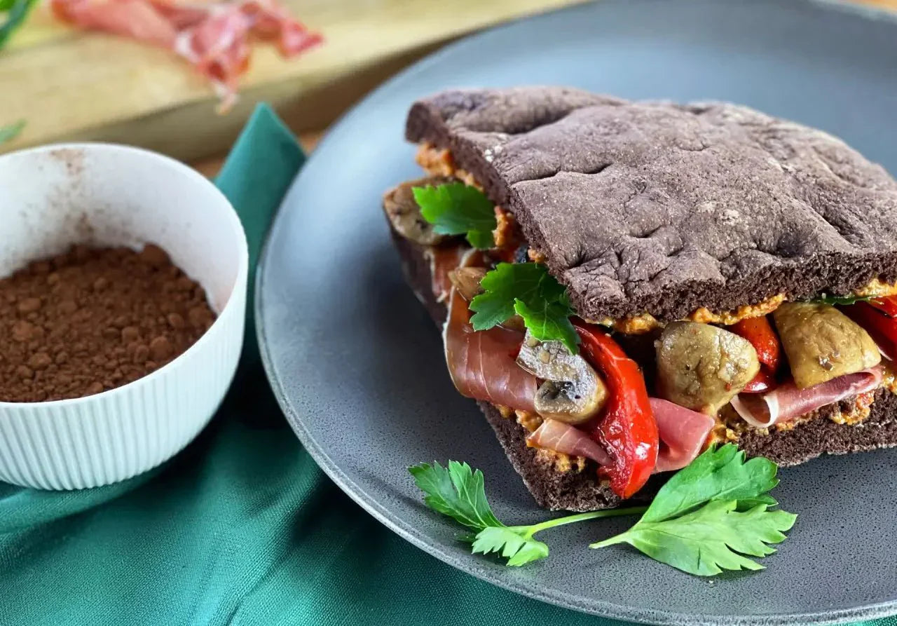 Gefüllte-Edelkakao-Focaccia Rausch