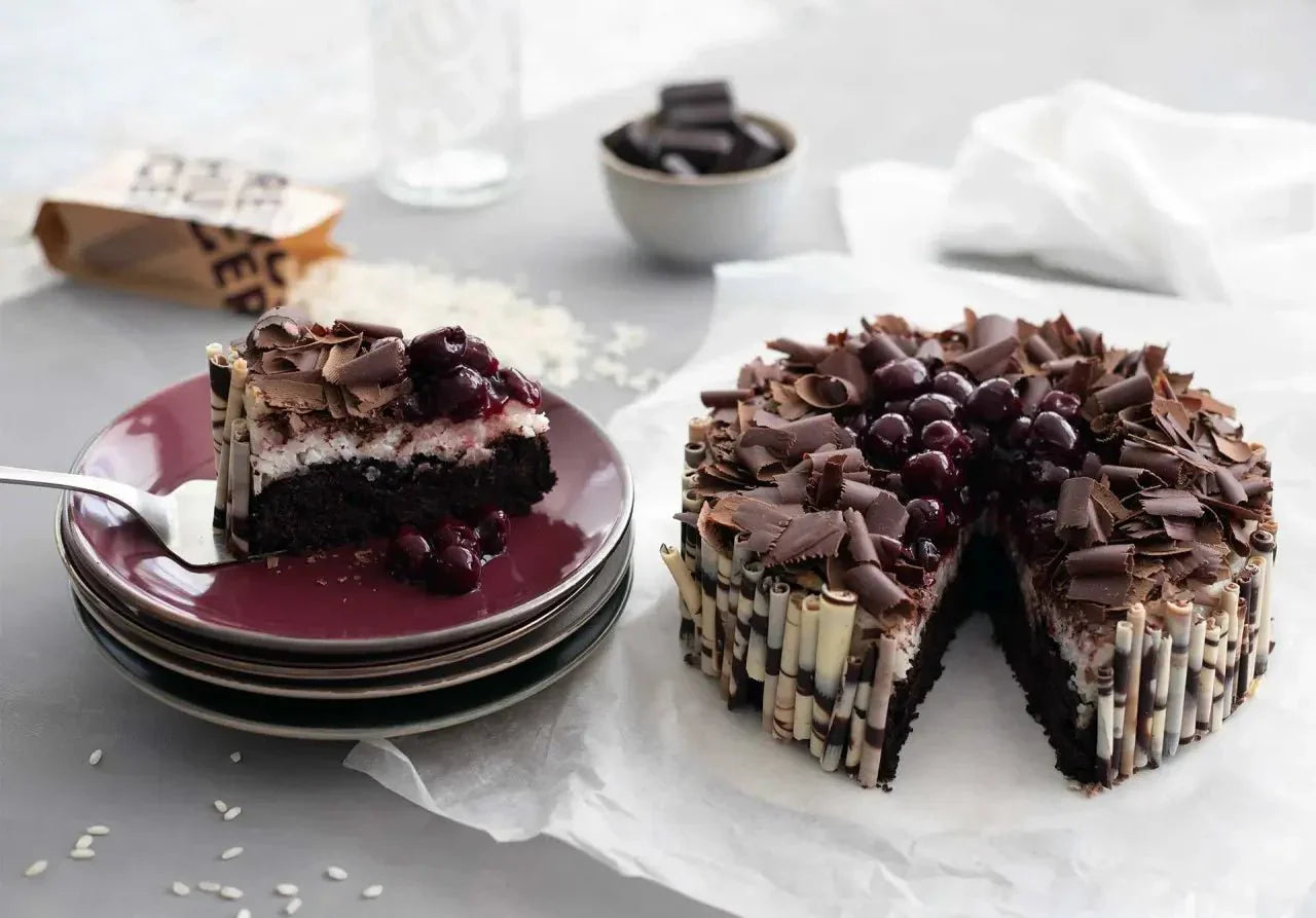 Veganer Schokoladen-Milchreis-Kuchen Rausch