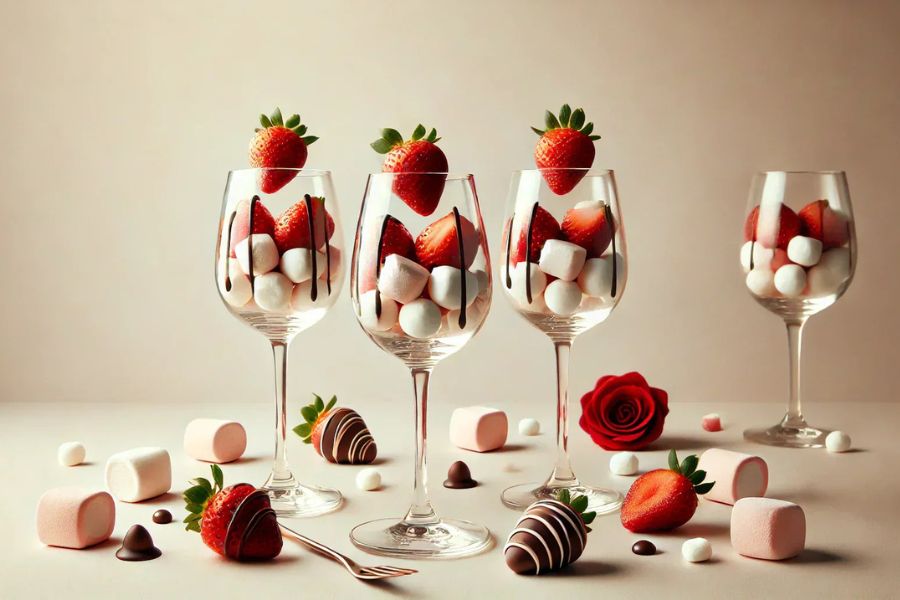 Erdbeer-Marshmallow-Schokolade-im-Glas Rausch