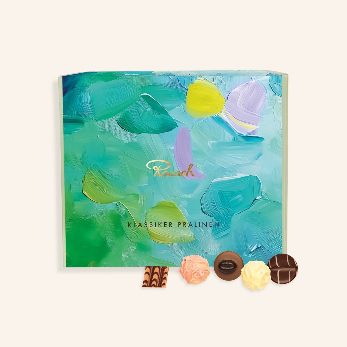Türkisfarbene Pralinenschachtel Rausch