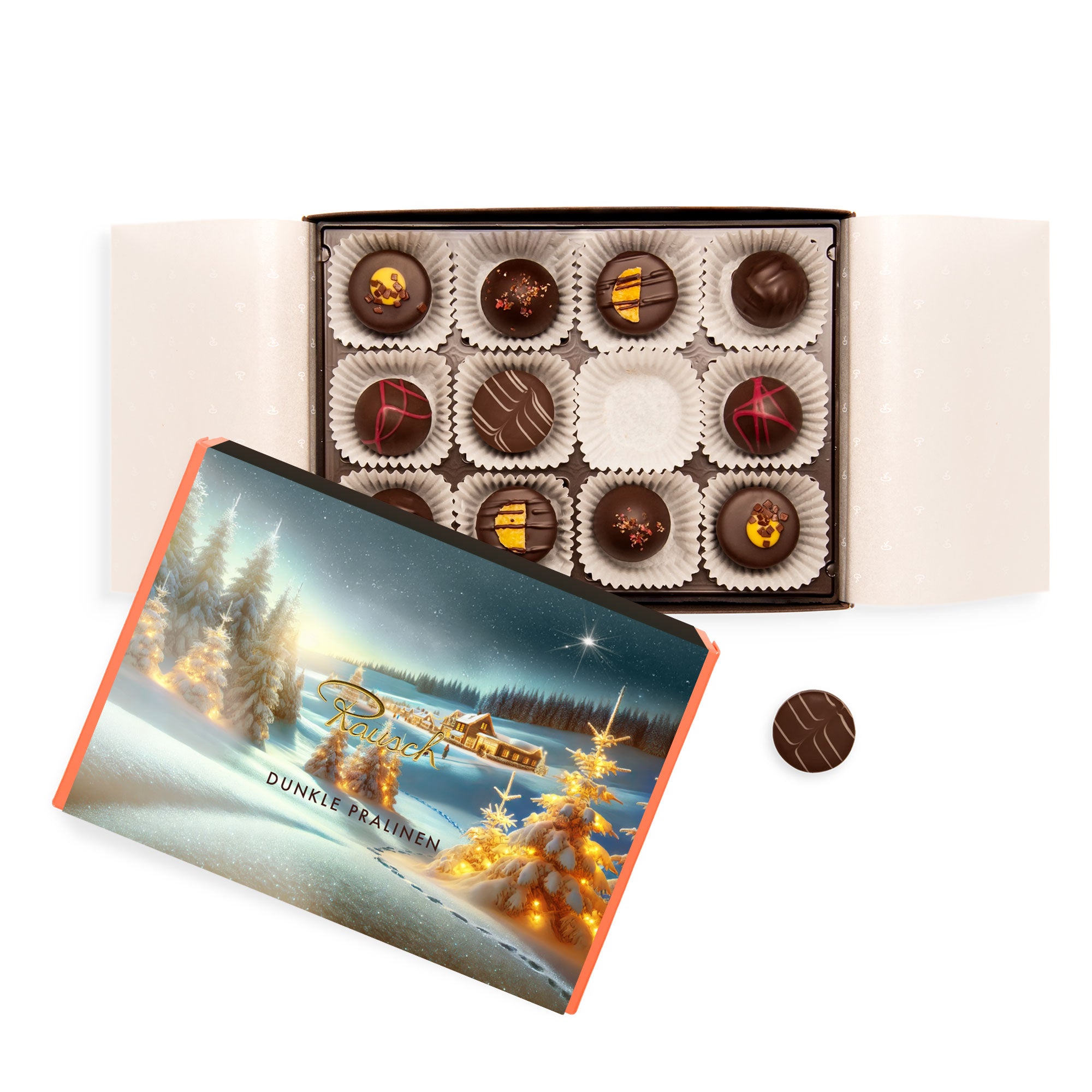 DUNKLE PRALINEN WEIHNACHTEN | 12 St. - Rausch