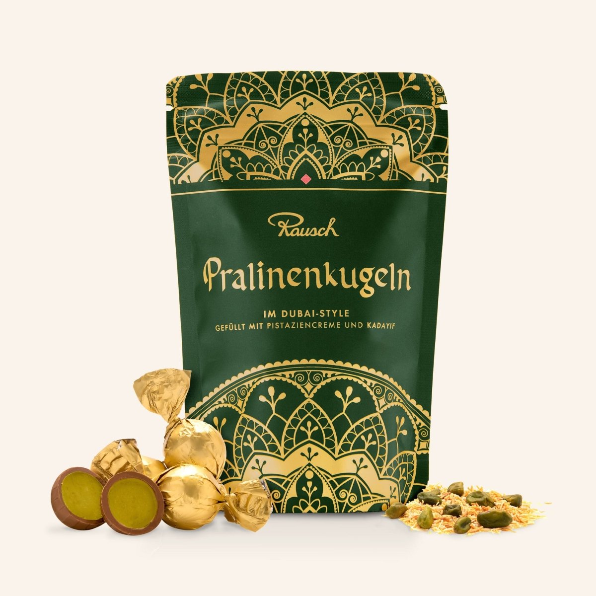 Verzierte Verpackung mit Dubai-Style Pralinenkugeln - Rausch