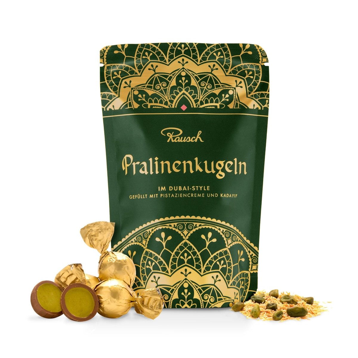 Verzierte Verpackung mit Dubai-Style Pralinenkugeln - Rausch