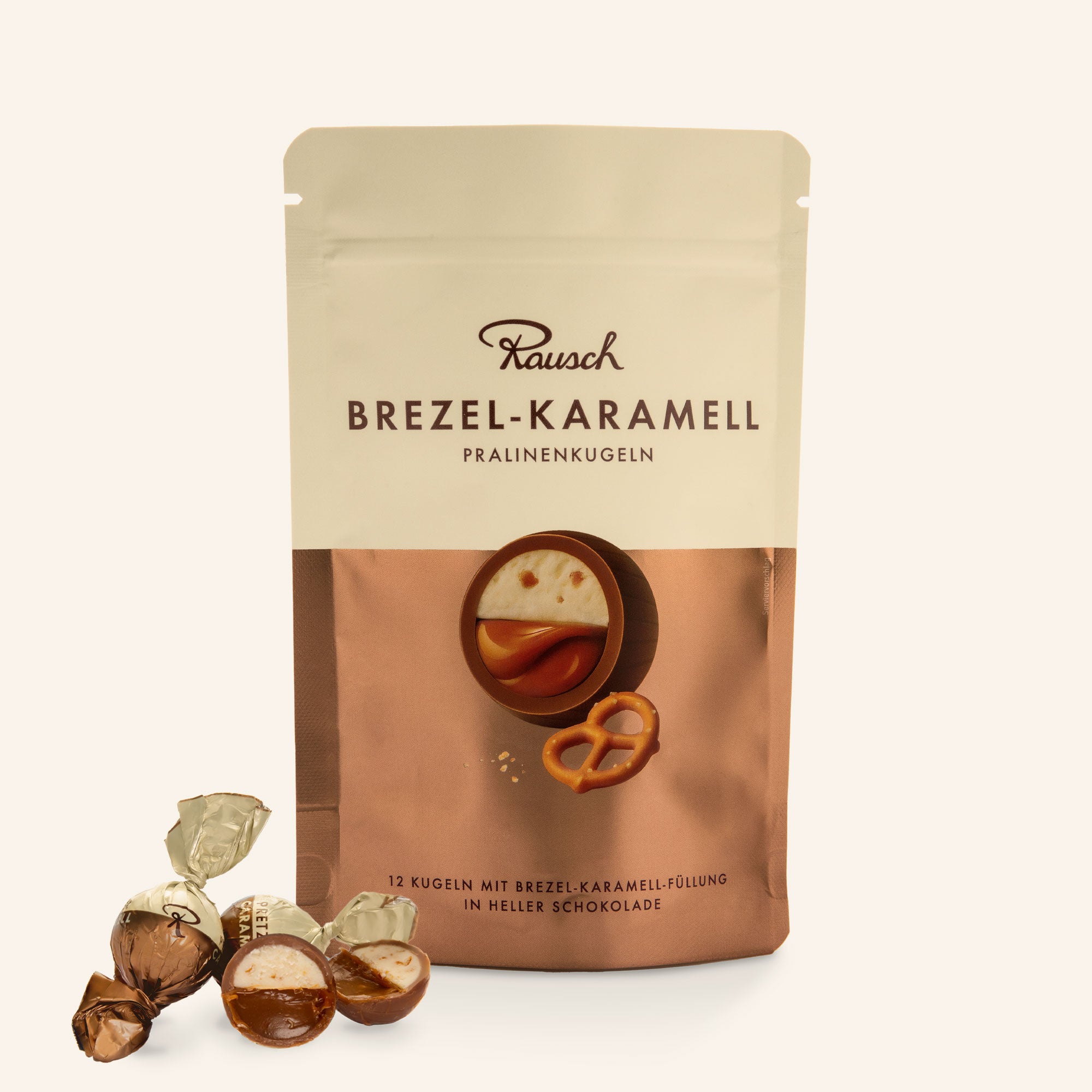 PRALINENKUGELN BREZEL-KARAMELL VOLLMILCH | 12 St. - Rausch