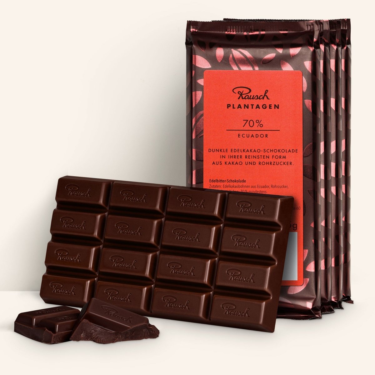 Bundle aus Rausch Plantagen Ecuador 70% Schokolade