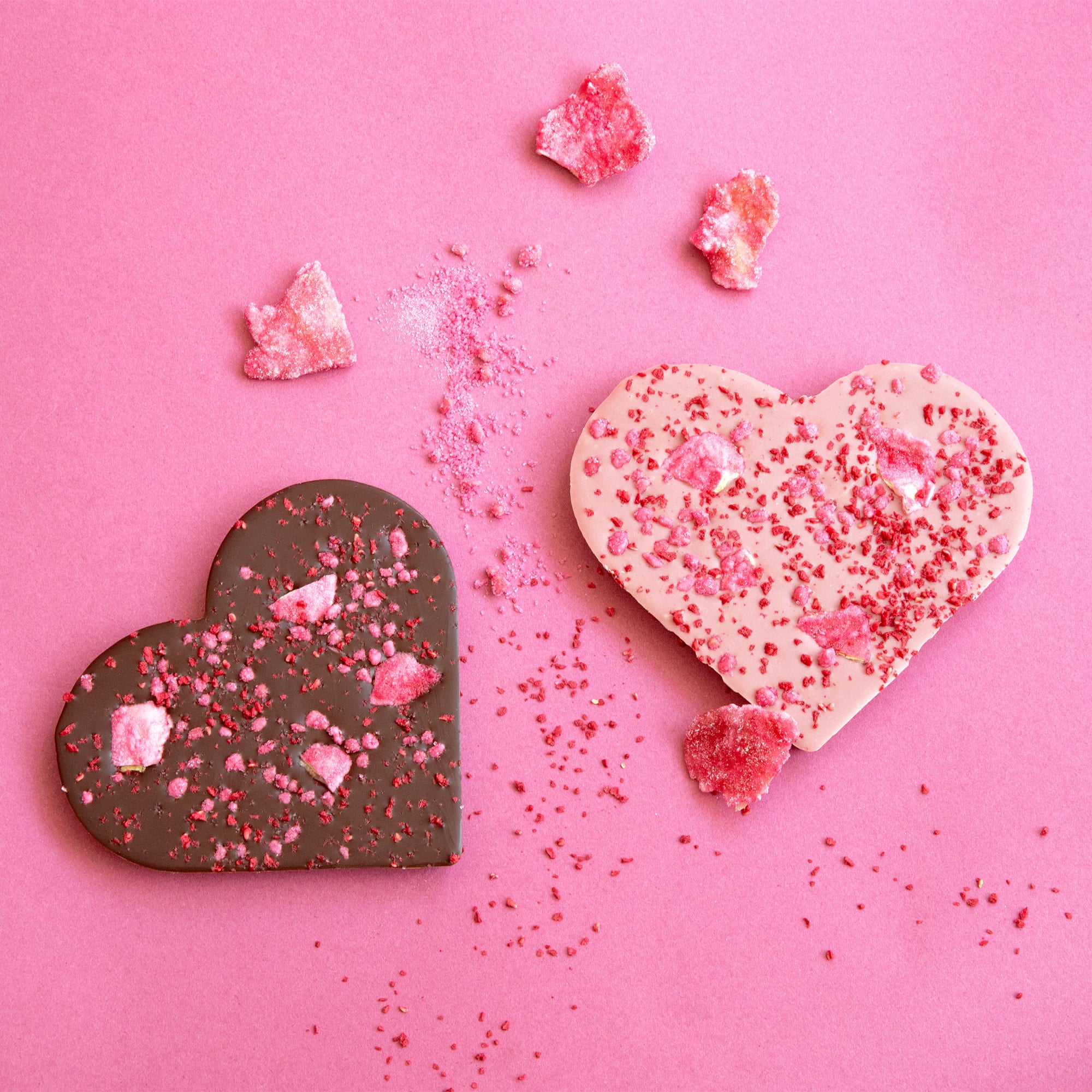 HANDMADE HEART-SHAPED BAR WITH ROSE PETALS